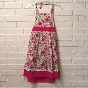 Bonnie Jean Girls Floral Dress with Pink Accents Size 14 NEW